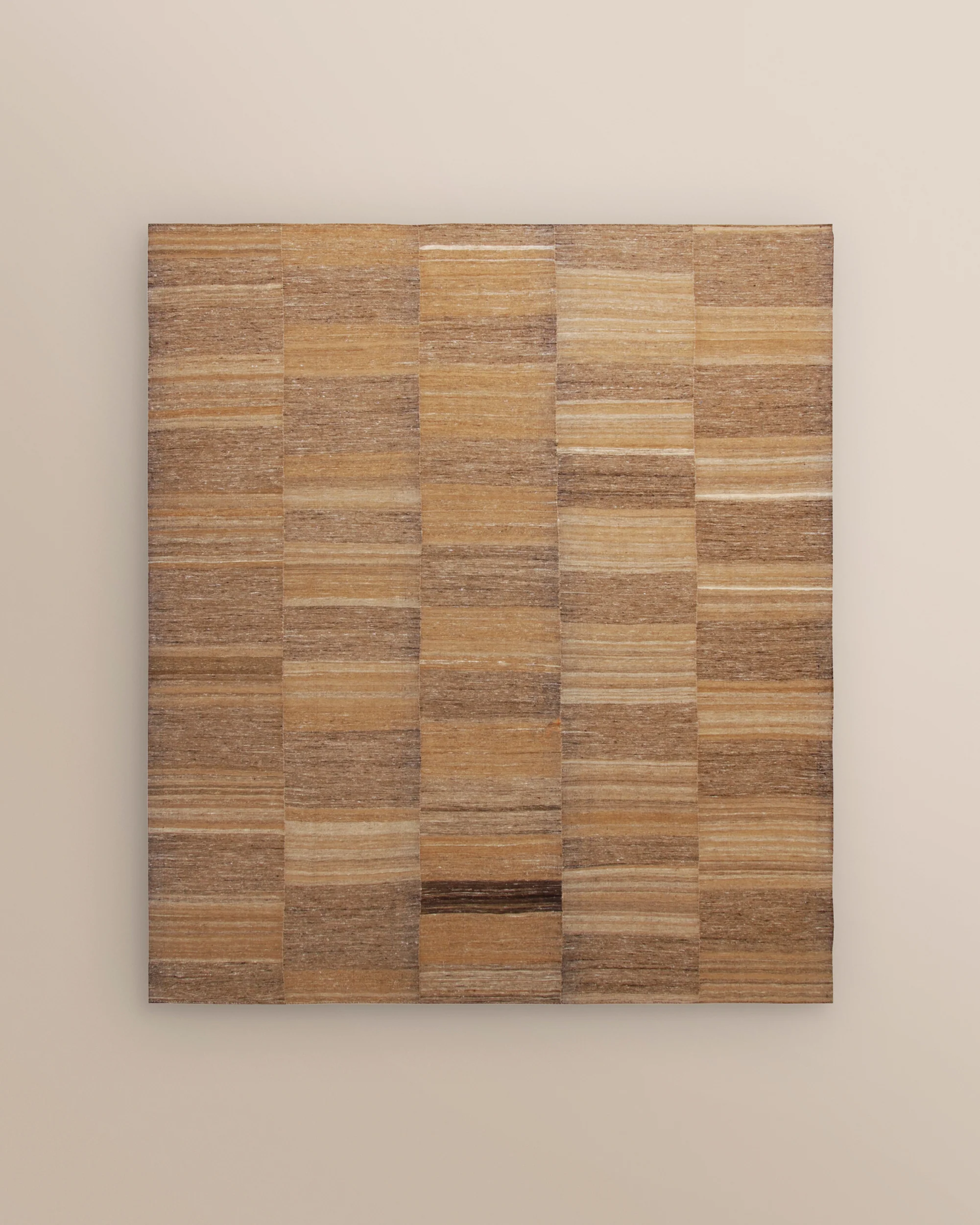 Mazandaran Beige Checkered Kilim